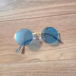 Round Blue Tinted Sunglasses